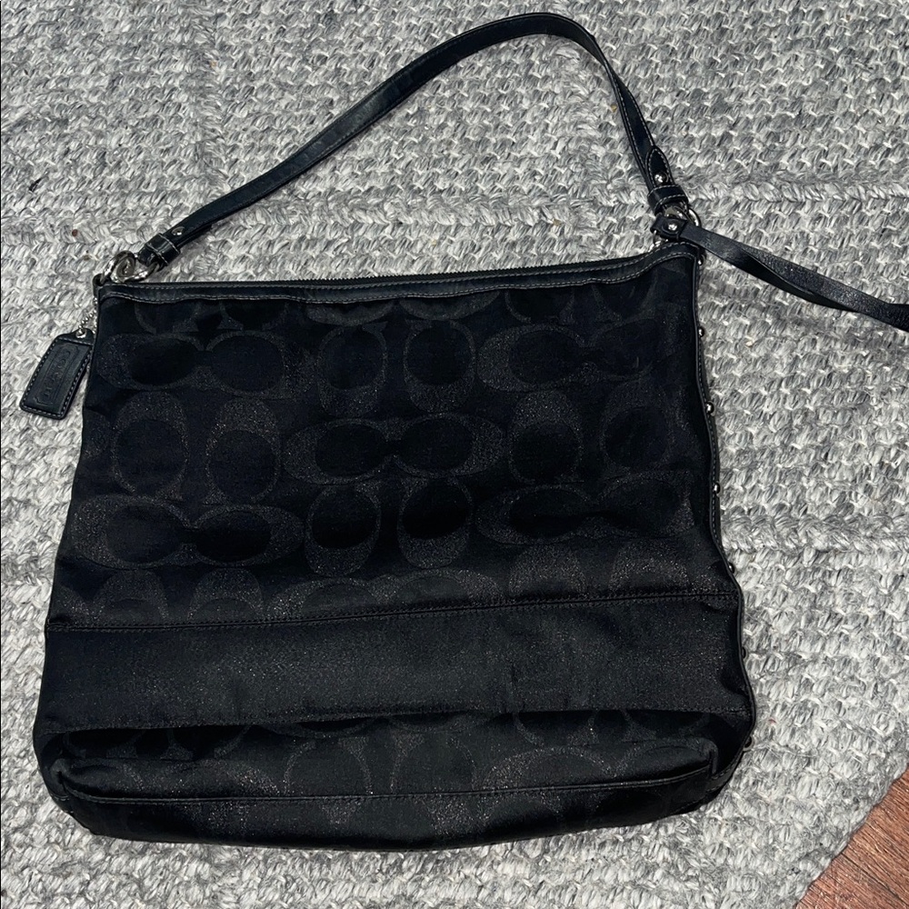 Coach Black Signature Shoulder Bag